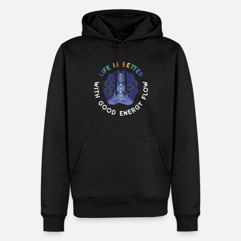 Reiki Practitioner Und Reiki - Männer Premium Bio Hoodie - Schwarz