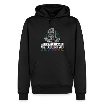 Reikimeister Reiki - Sweat à capuche Premium bio Homme - noir - Devant - Nico (187cm)