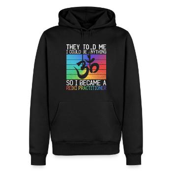 Reiki Energie Reiki Meister - Männer Premium Bio Hoodie - Schwarz - Vorne - Nico (187cm)