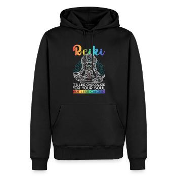 Reiki Praktiker Und Energie - Männer Premium Bio Hoodie - Schwarz - Vorne - Nico (187cm)