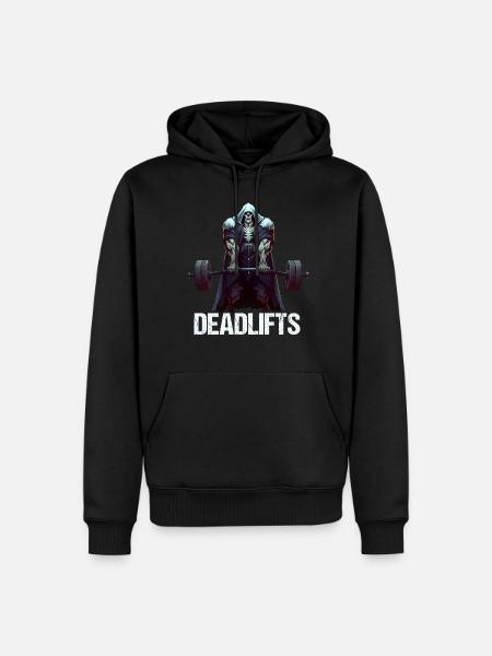 Deadlifts Gym Fitness Fun Workout - Sweat à capuche Premium bio Homme - noir