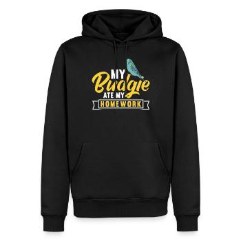 Mein Wellensittich Hat Meine - Männer Premium Bio Hoodie - Schwarz - Vorne - Nico (187cm)
