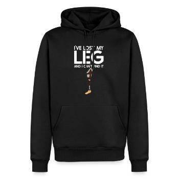 Amputation - Männer Premium Bio Hoodie - Schwarz - Vorne - Nico (187cm)