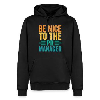 Seien Sie Nett Zu Dem Pr Manager Beruf Job - Männer Premium Bio Hoodie - Schwarz - Vorne - Nico (187cm)