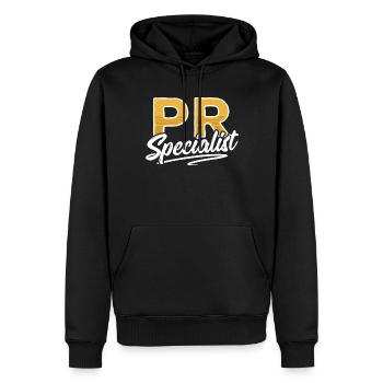 PR Spezialist Beruf Public Relations Job - Männer Premium Bio Hoodie - Schwarz - Vorne - Nico (187cm)
