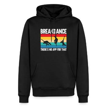 Break Dance - Sweat à capuche Premium bio Homme - noir - Devant - Nico (187cm)