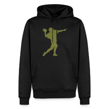 Football - Männer Premium Bio Hoodie - Schwarz - Vorne - Nico (187cm)