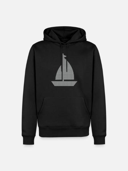 Voile - Sweat à capuche Premium bio Homme - noir