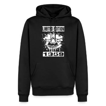 Limited Edition 1959 - Männer Premium Bio Hoodie - Schwarz - Vorne - Nico (187cm)
