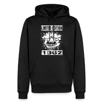 Édition limitée 1962 - Sweat à capuche Premium bio Homme - noir - Devant - Nico (187cm)