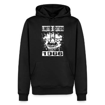 Limited Edition 1966 - Männer Premium Bio Hoodie - Schwarz - Vorne - Nico (187cm)