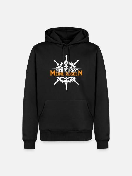 Mein Boot meine Regeln - Männer Premium Bio Hoodie - Schwarz