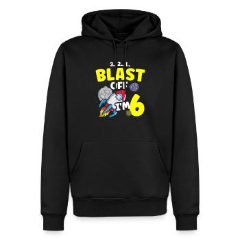 Je suis 6ème scientifique - Sweat à capuche Premium bio Homme - noir - Devant - Nico (187cm)