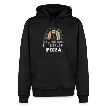 Pizza Lover Bohemian Rainbow Vous ne pouvez pas acheter Happine - Sweat à capuche Premium bio Homme - noir - Devant - Nico (187cm)