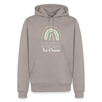 Amateur de crème glacée Bohemian Rainbow Vous ne pouvez pas acheter Hap - Sweat à capuche Premium bio Homme - taupe - Devant - Nico (187cm)