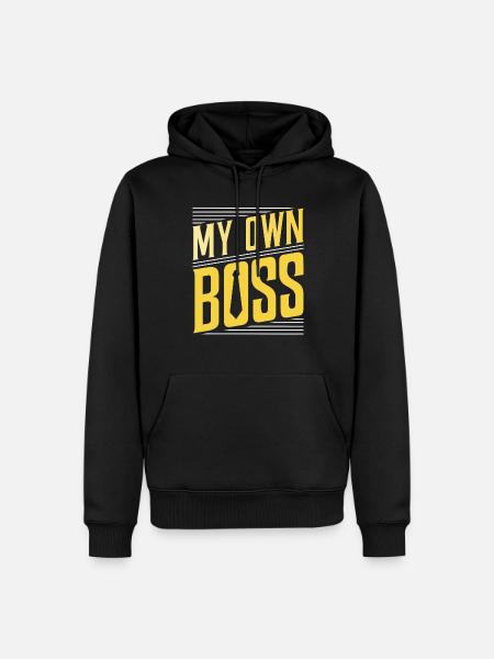 My own boss freelancer self-employed - Men’s Premium Organic Hoodie - black
