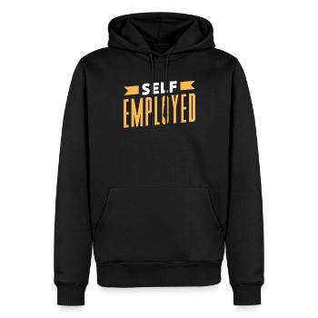 Selbstständig Freiberufler Freelancer - Männer Premium Bio Hoodie - Schwarz - Vorne - Nico (187cm)