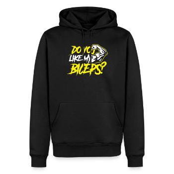 Magst Du Meinen Bizeps Curls Muskeln Sprüche - Männer Premium Bio Hoodie - Schwarz - Vorne - Nico (187cm)