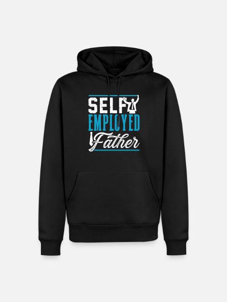 Self-employed father Self-employed Freelancer - Men’s Premium Organic Hoodie - black