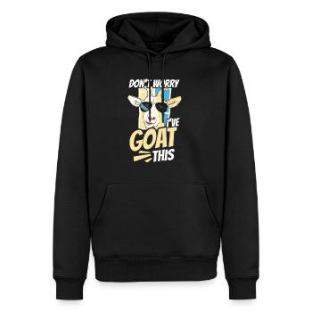 Mach Dir Keine Sorgen Ich Habe Das Im Griff Ziege - Männer Premium Bio Hoodie - Schwarz - Vorne - Nico (187cm)