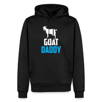 Chèvres Papa Garçon Type Animal Chèvre Domestique Chèvre - Sweat à capuche Premium bio Homme - noir - Devant - Nico (187cm)