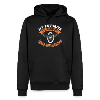 Mon appel préféré de Cycling Buddies - Sweat à capuche Premium bio Homme - noir - Devant - Nico (187cm)