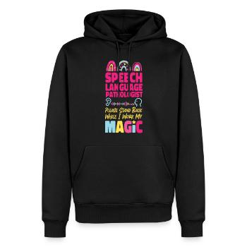 Speech Therapist Therapy Assistant - Men’s Premium Organic Hoodie - black - Front - Nico (187cm)