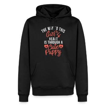 Dog Owner Gift Dog Lover - Men’s Premium Organic Hoodie - black - Front - Nico (187cm)