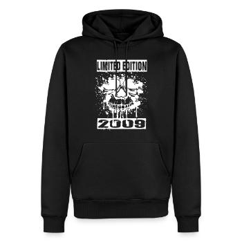 Édition limitée 2009 - Sweat à capuche Premium bio Homme - noir - Devant - Nico (187cm)