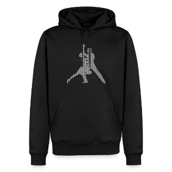 Danser - Sweat à capuche Premium bio Homme - noir - Devant - Nico (187cm)
