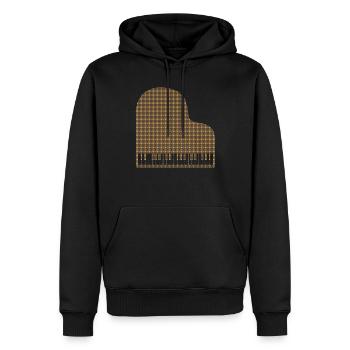 Klavier - Männer Premium Bio Hoodie - Schwarz - Vorne - Nico (187cm)