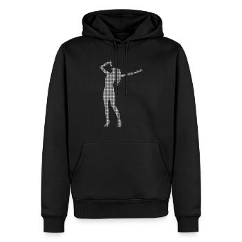 Sing - Men’s Premium Organic Hoodie - black - Front - Nico (187cm)