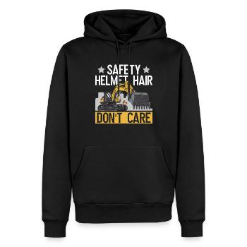 Baggerfahrer Baggern Bagger - Sweat à capuche Premium bio Homme - noir - Devant - Nico (187cm)
