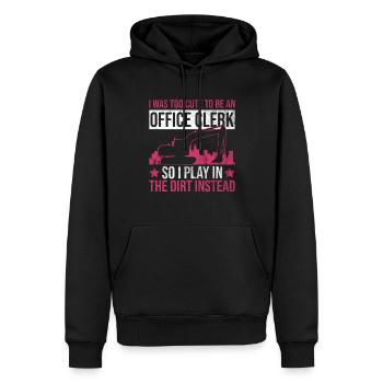 Bagger Mädchen Baggerfahrerin Baggerfahrer Frau - Sweat à capuche Premium bio Homme - noir - Devant - Nico (187cm)