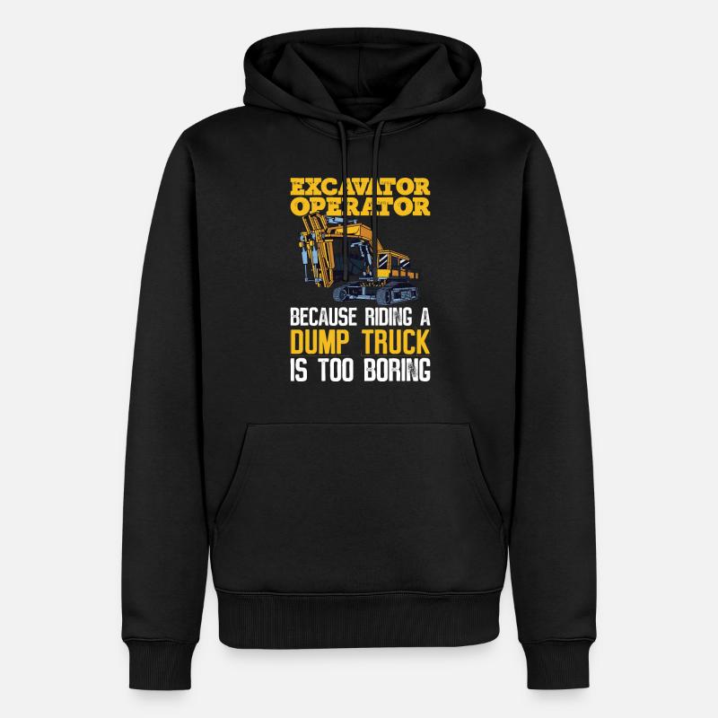 Baggerfahrer Bagger Bagger - Männer Premium Bio Hoodie - Schwarz