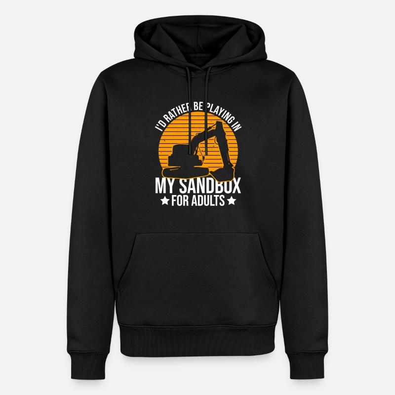 Baggerfahrer Bagger - Sweat à capuche Premium bio Homme - noir