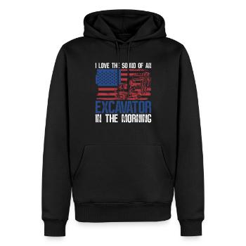 Bagger Baggern Sandbagger - Sweat à capuche Premium bio Homme - noir - Devant - Nico (187cm)
