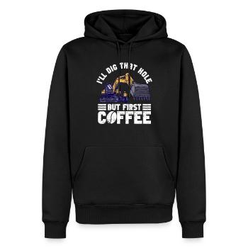 Bagger Baggern Baggerfahrer - Sweat à capuche Premium bio Homme - noir - Devant - Nico (187cm)
