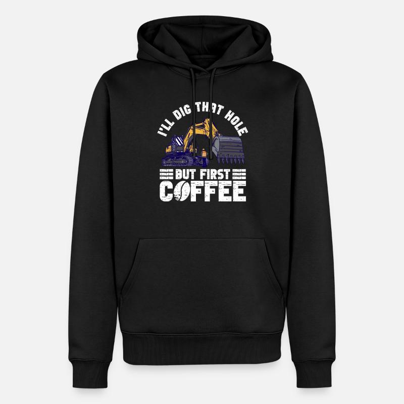 Bagger Baggern Baggerfahrer - Männer Premium Bio Hoodie - Schwarz