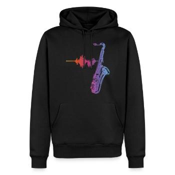 Saxophone Heartbeat/ Frequency For Saxophone Playe - Männer Premium Bio Hoodie - Schwarz - Vorne - Nico (187cm)