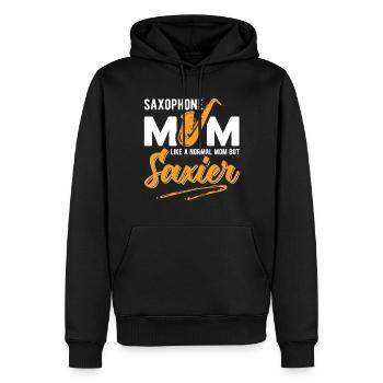 Saxophone Mom Like A Normal but Saxier For Saxopho - Männer Premium Bio Hoodie - Schwarz - Vorne - Nico (187cm)