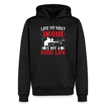 Billard La vie sans snooker n'est pas une bonne vie - Sweat à capuche Premium bio Homme - noir - Devant - Nico (187cm)