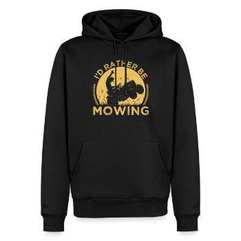 I'd Rather Be Mowing - Men’s Premium Organic Hoodie - black - Front - Nico (187cm)