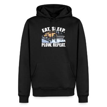 Mangez Sleep Plow Repeat - Sweat à capuche Premium bio Homme - noir - Devant - Nico (187cm)