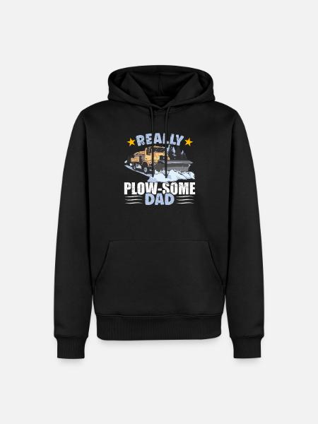 Snow plough Dad - Men’s Premium Organic Hoodie - black