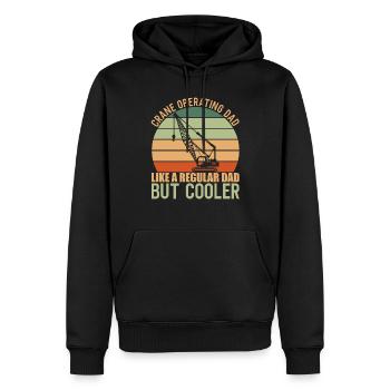 Crane operator Crane Operating Dad - Men’s Premium Organic Hoodie - black - Front - Nico (187cm)