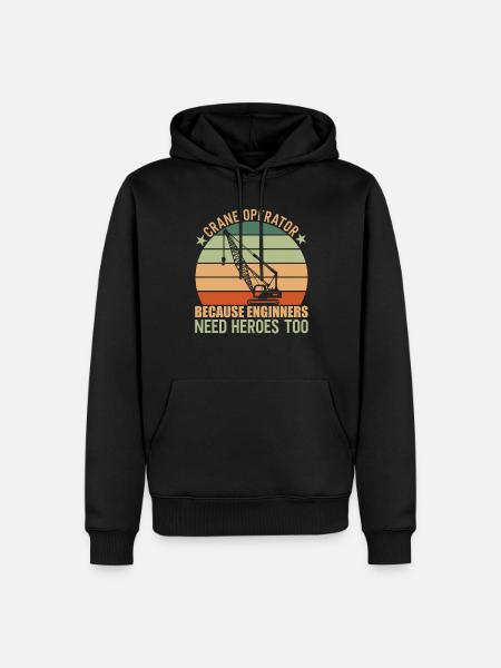 Crane Operator Kranführer - Männer Premium Bio Hoodie - Schwarz