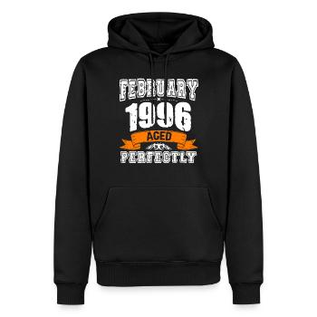 Januar 1996 Vintage Geburtstag Geschenk - Männer Premium Bio Hoodie - Schwarz - Vorne - Nico (187cm)