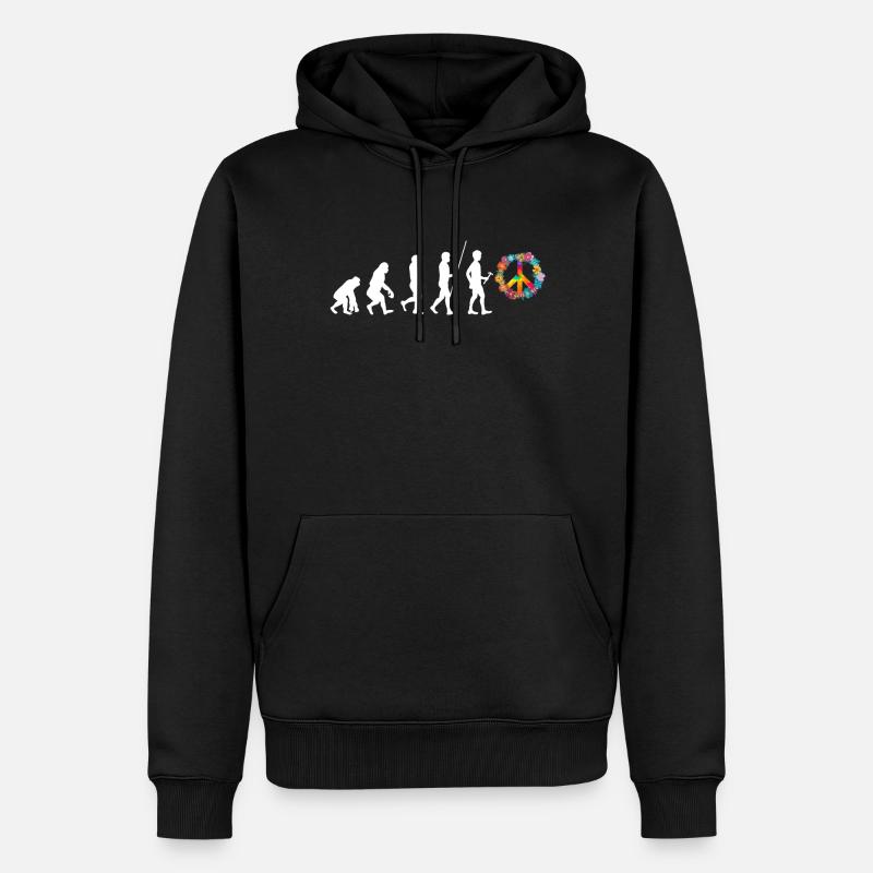 Hippie - Sweat à capuche Premium bio Homme - noir