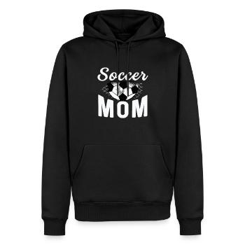 Fußball Tshirt Herren Damen Soccer Football - Männer Premium Bio Hoodie - Schwarz - Vorne - Nico (187cm)
